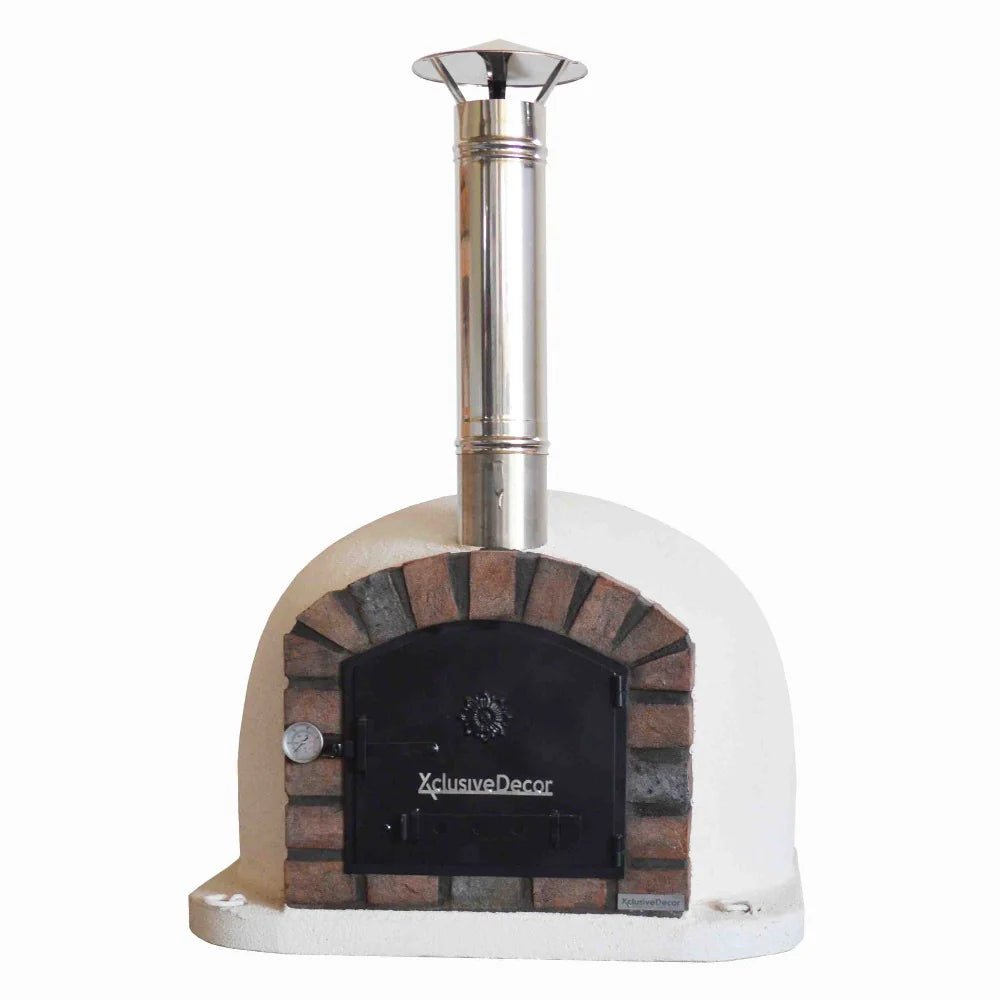 Xclusive Decor Premier Wood Fired Pizza Oven with Stand and Side Table | PO86100B06ST - Pizza Ovens