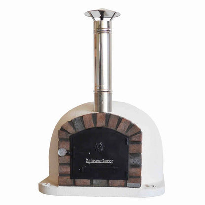 Xclusive Decor Premier Wood Fired Pizza Oven with Stand and Side Table | PO86100B06ST - Pizza Ovens