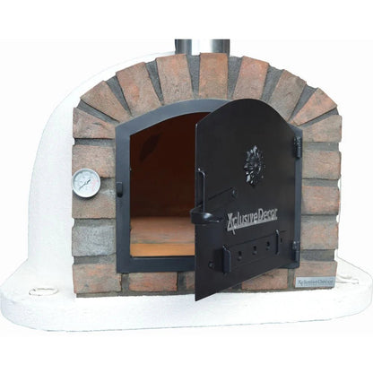 Xclusive Decor Premier Wood Fired Pizza Oven with Stand and Side Table | PO86100B06ST - Pizza Ovens