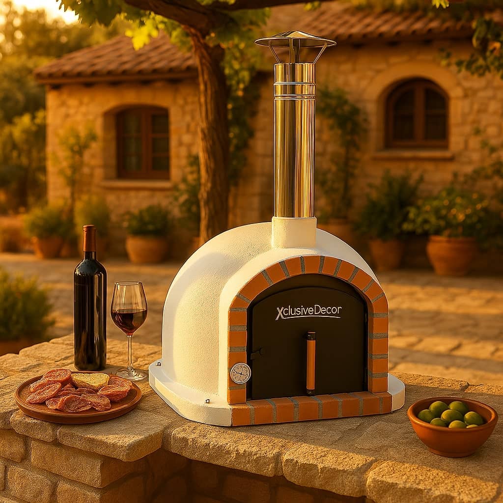 XclusiveDecor Bellissimo Insulated Brick Pizza Oven 100cm | 80100 - Pizza Ovens