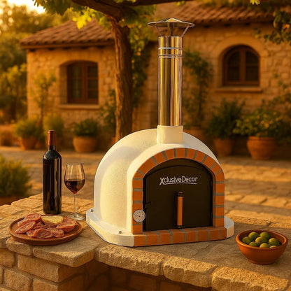 XclusiveDecor Bellissimo Insulated Brick Pizza Oven 100cm | 80100 - Pizza Ovens