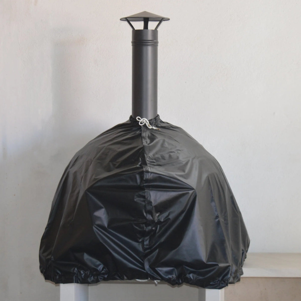 Black waterproof drawstring cover for 100cm wood fired pizza ovens by xclusivedecor